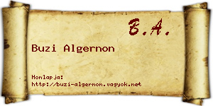 Buzi Algernon névjegykártya